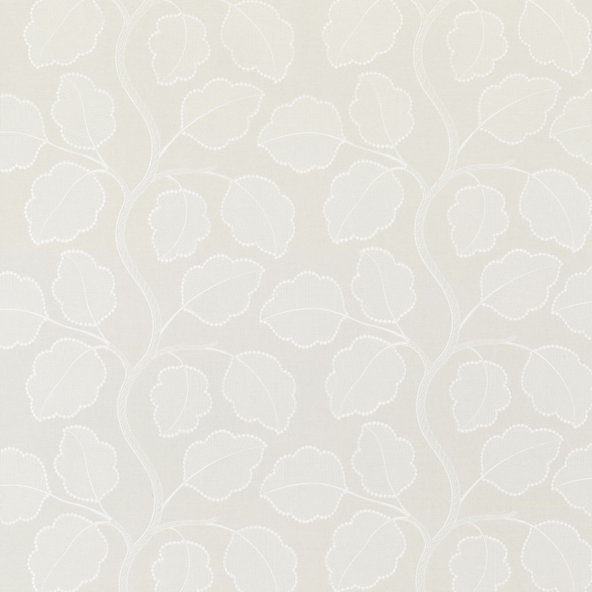Chestnut Tree Embroidery fabric in white color - pattern number AW9121 - by Anna French in the Natural Glimmer collection