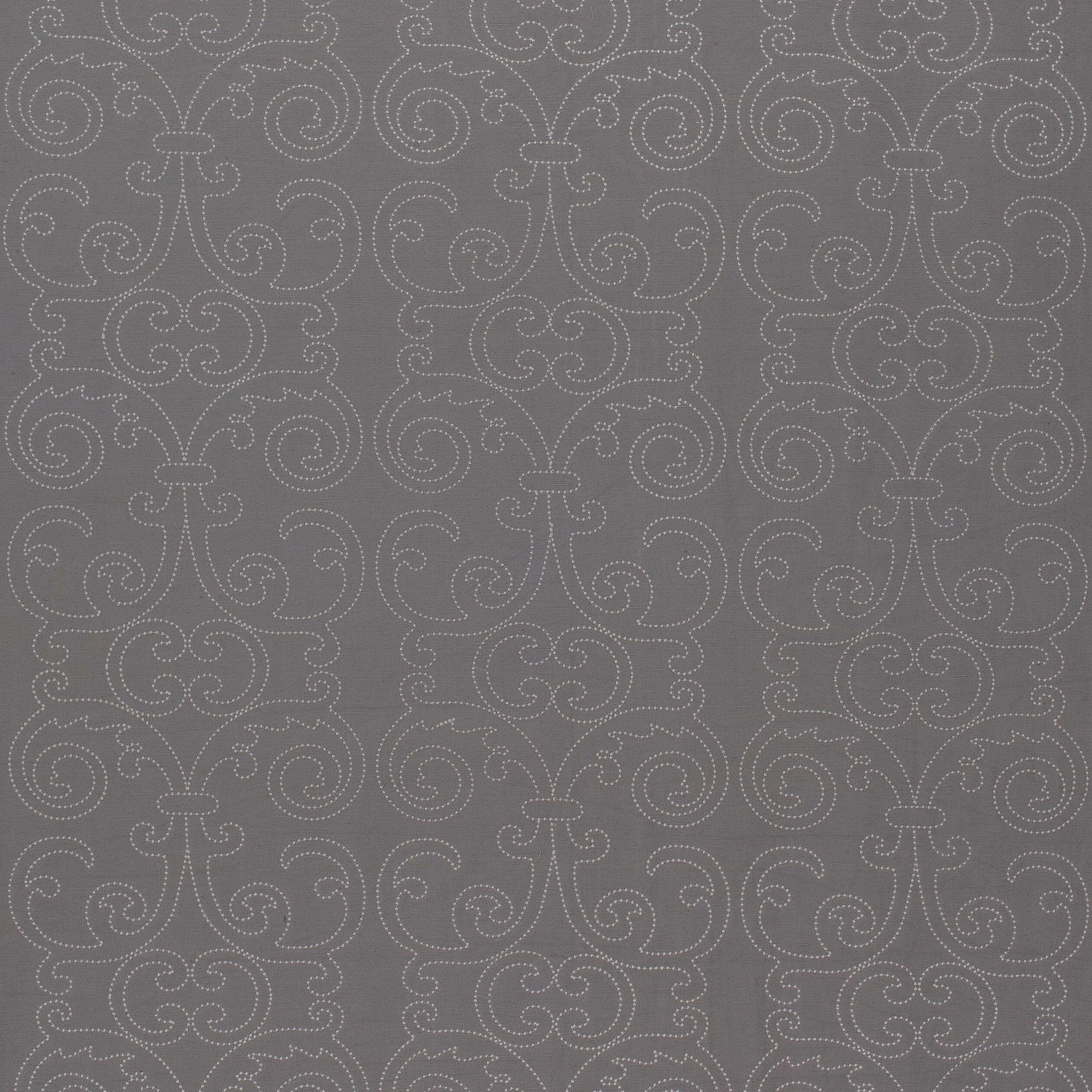 Barcelona Embroidery fabric in grey color - pattern number AW9124 - by Anna French in the Natural Glimmer collection