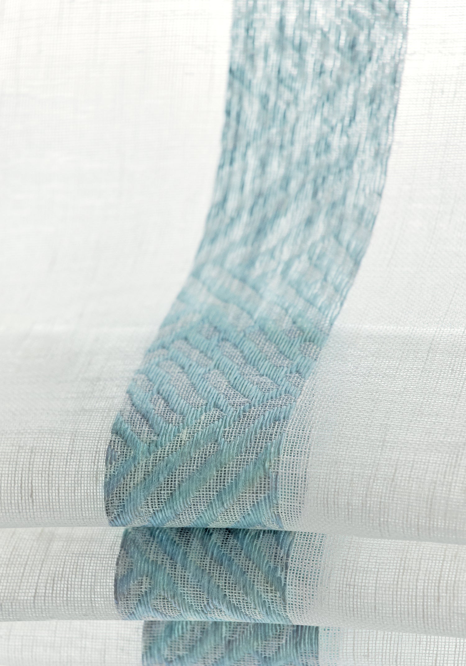 Detail photo of Thibaut Cobble Hill Stripe woven fabric in Spa Blue color FWW7126