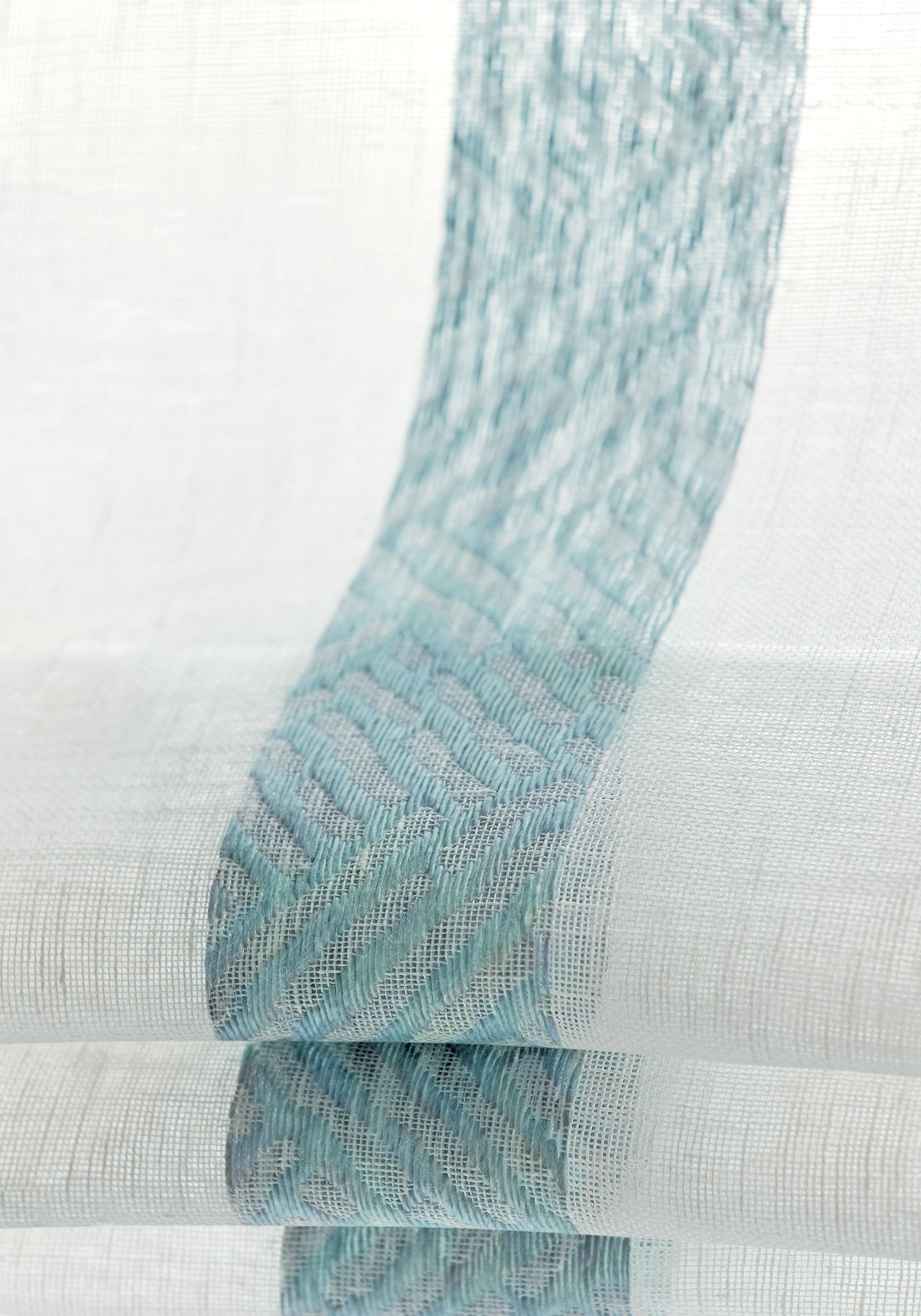 Detail photo of Thibaut Cobble Hill Stripe woven fabric in Spa Blue color FWW7126