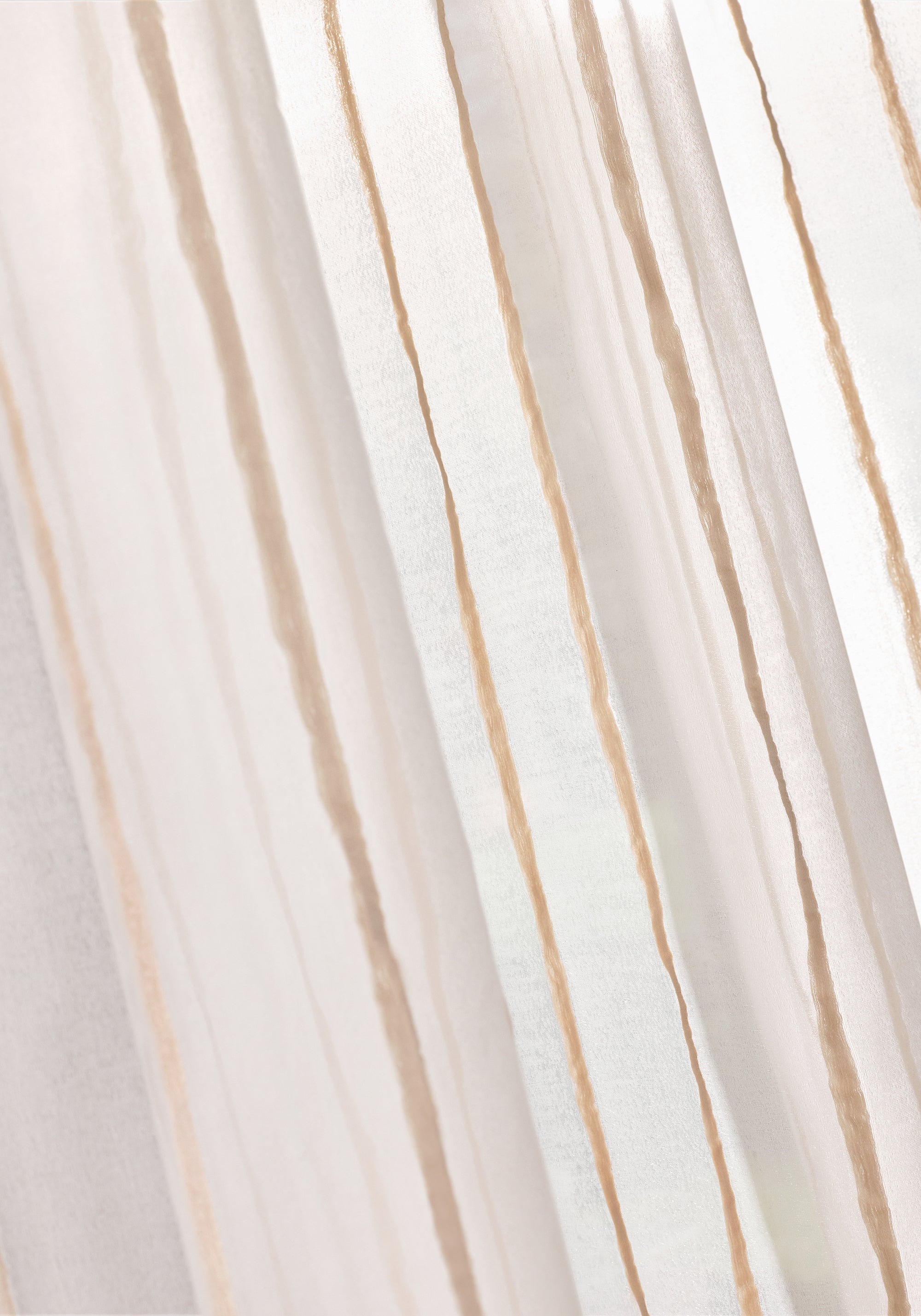 Up close Sheer in Lumina fabric in rose gold color - pattern number FWW8233 - by Thibaut in the Aura collection