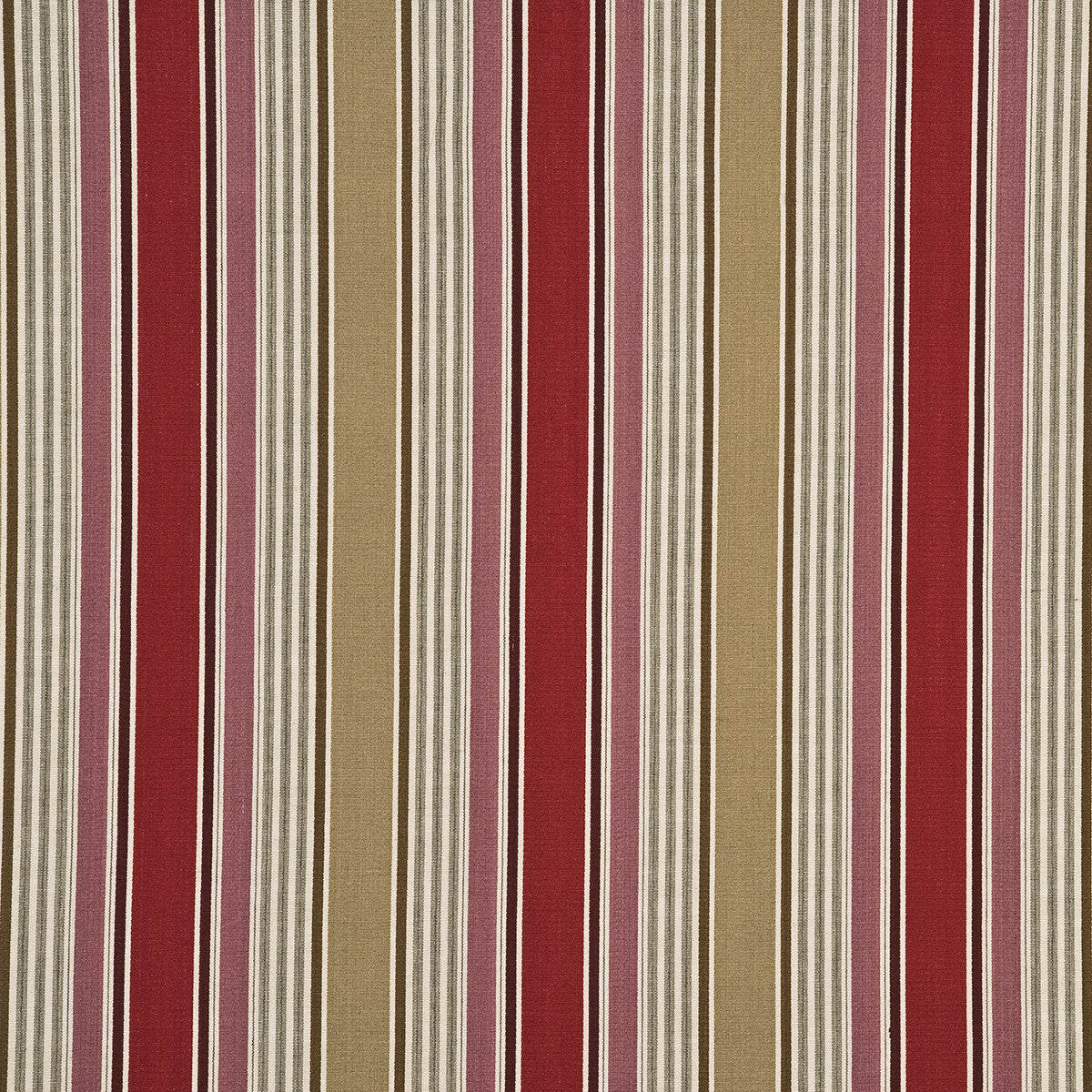 Arley Stripe fabric in red/camel color - pattern BF10401.4.0 - by G P &amp; J Baker in the Holcott collection