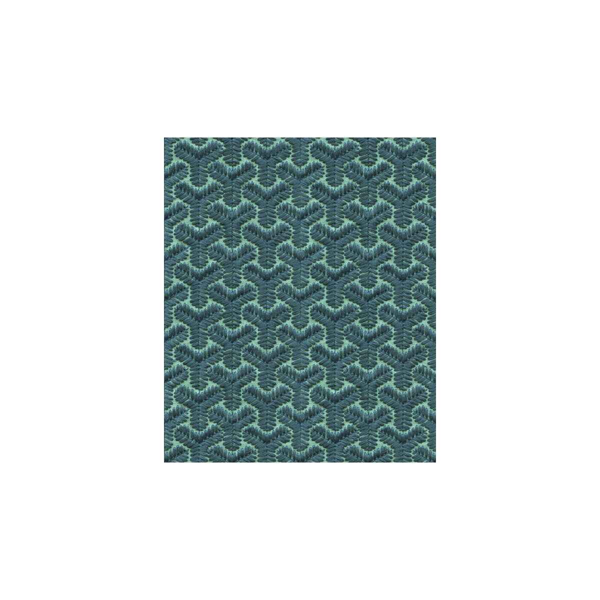 Chengtudoor Emb fabric in blue/aqua color - pattern BF10523.2.0 - by G P &amp; J Baker in the David Hicks 3 By Ashley Hicks collection