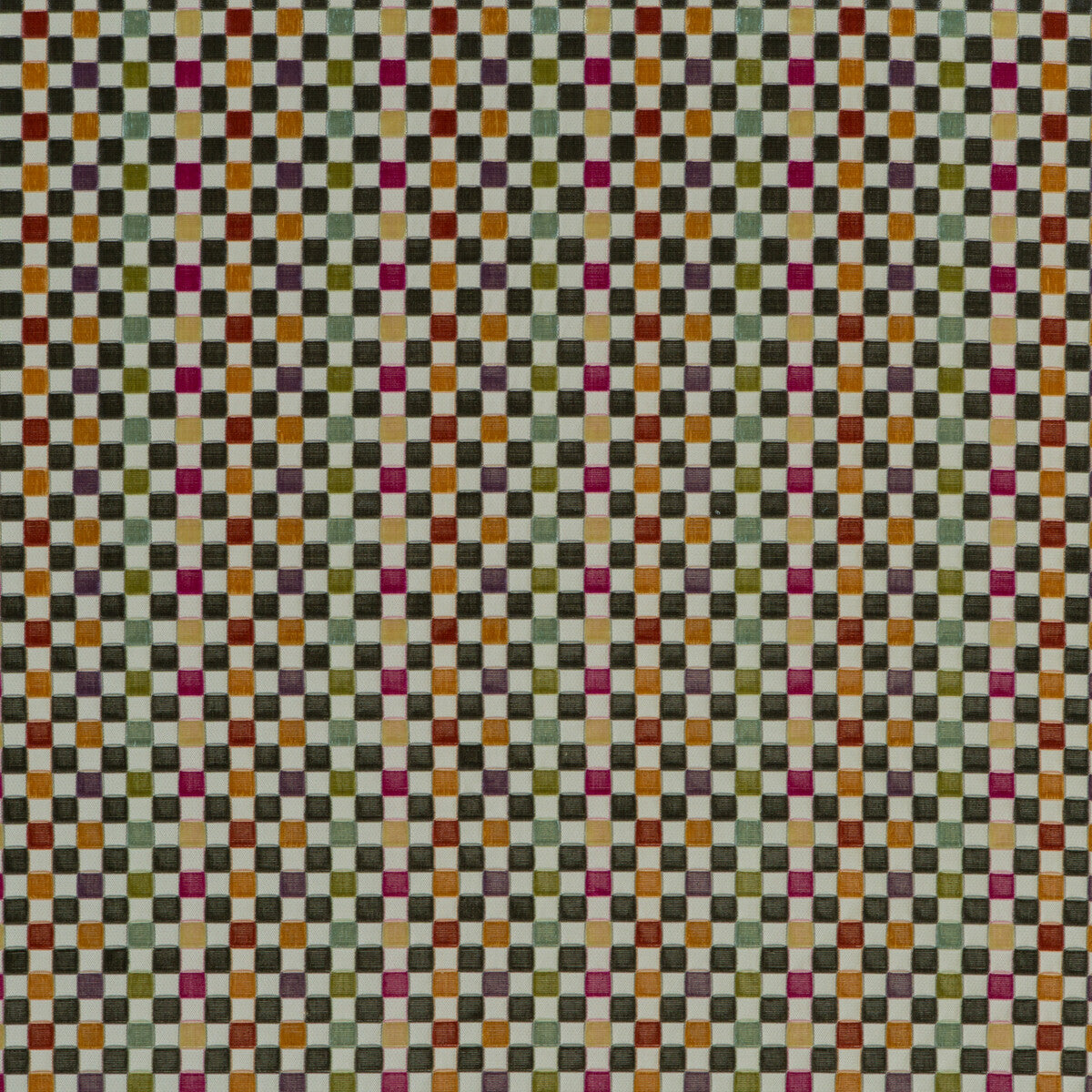 Clarendon Small Check fabric in multi color - pattern BF10551.1.0 - by G P &amp; J Baker in the Langdale collection