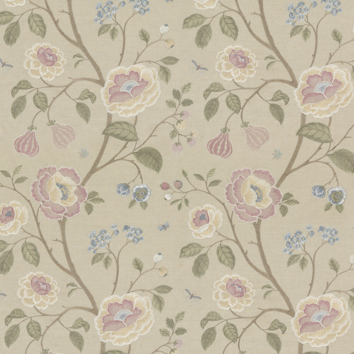 Lillington fabric in blush color - pattern BF10763.1.0 - by G P &amp; J Baker in the Keswick Embroideries collection