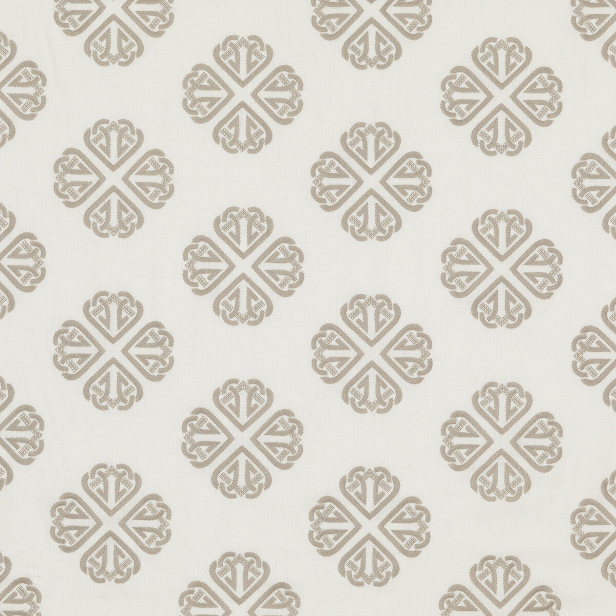 Kersloe fabric in ivory/stone color - pattern BF10768.1.0 - by G P &amp; J Baker in the Keswick Embroideries collection