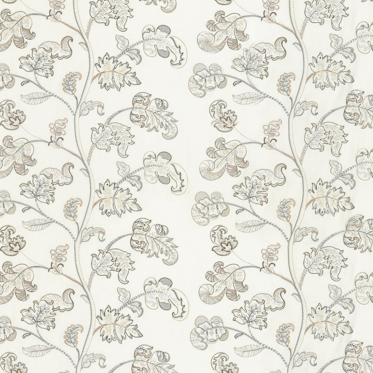 Alderwood fabric in ivory/stone color - pattern BF10769.1.0 - by G P &amp; J Baker in the Keswick Embroideries collection