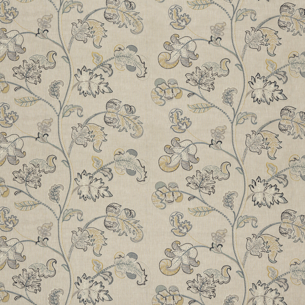 Alderwood fabric in soft blue color - pattern BF10769.3.0 - by G P &amp; J Baker in the Keswick Embroideries collection