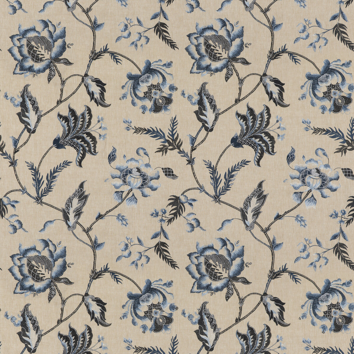 Antique Trail fabric in indigo color - pattern BF10906.1.0 - by G P &amp; J Baker in the Portobello collection