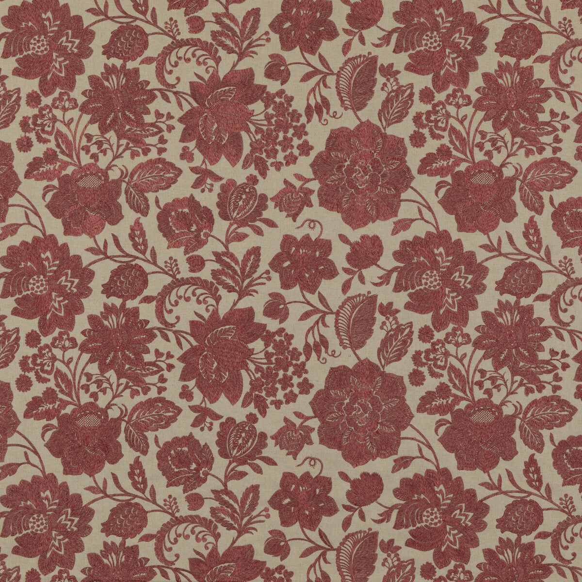 Berwick fabric in red color - pattern BF10918.2.0 - by G P &amp; J Baker in the Portobello collection