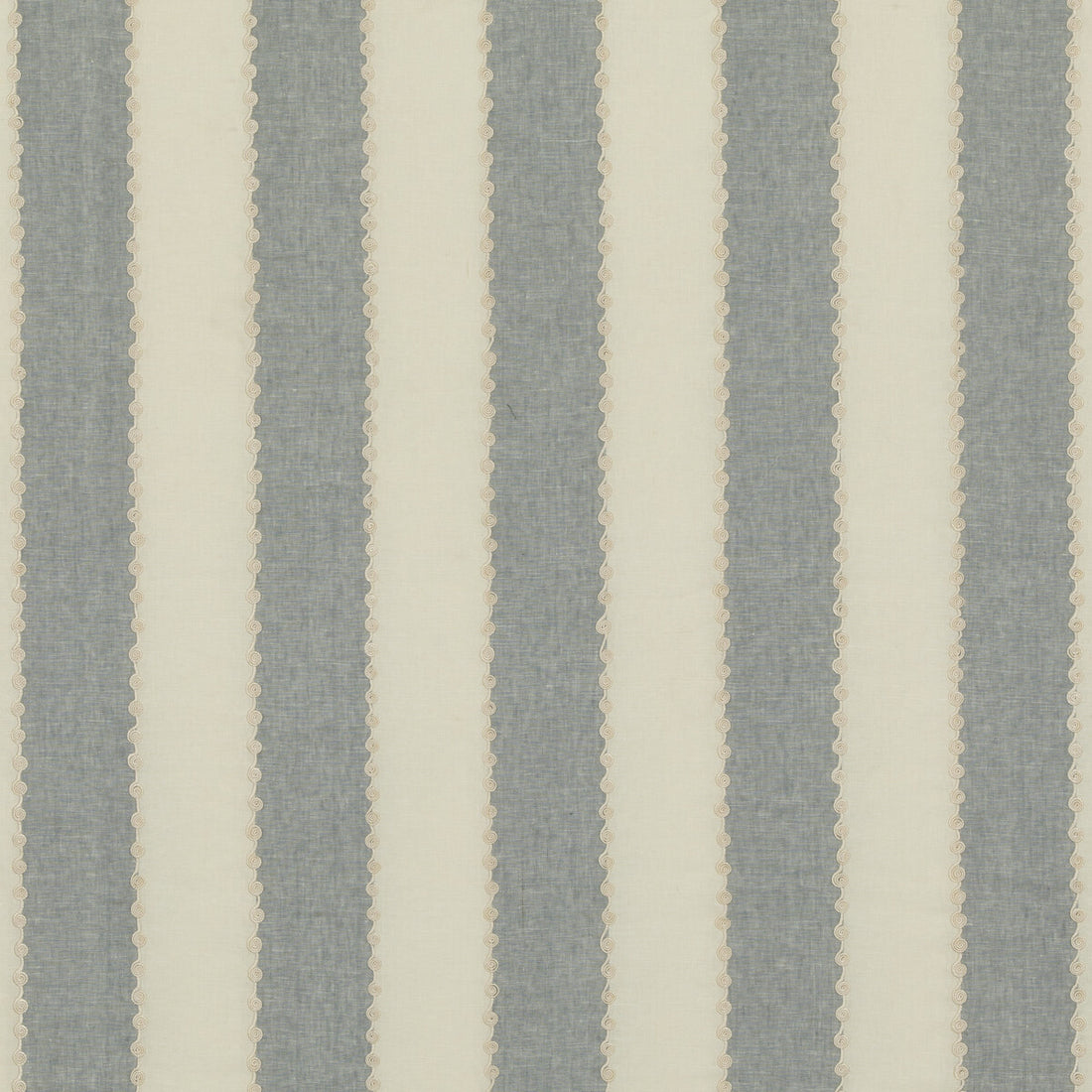 Ashmore Stripe fabric in blue color - pattern BF10944.660.0 - by G P &amp; J Baker in the Ashmore collection