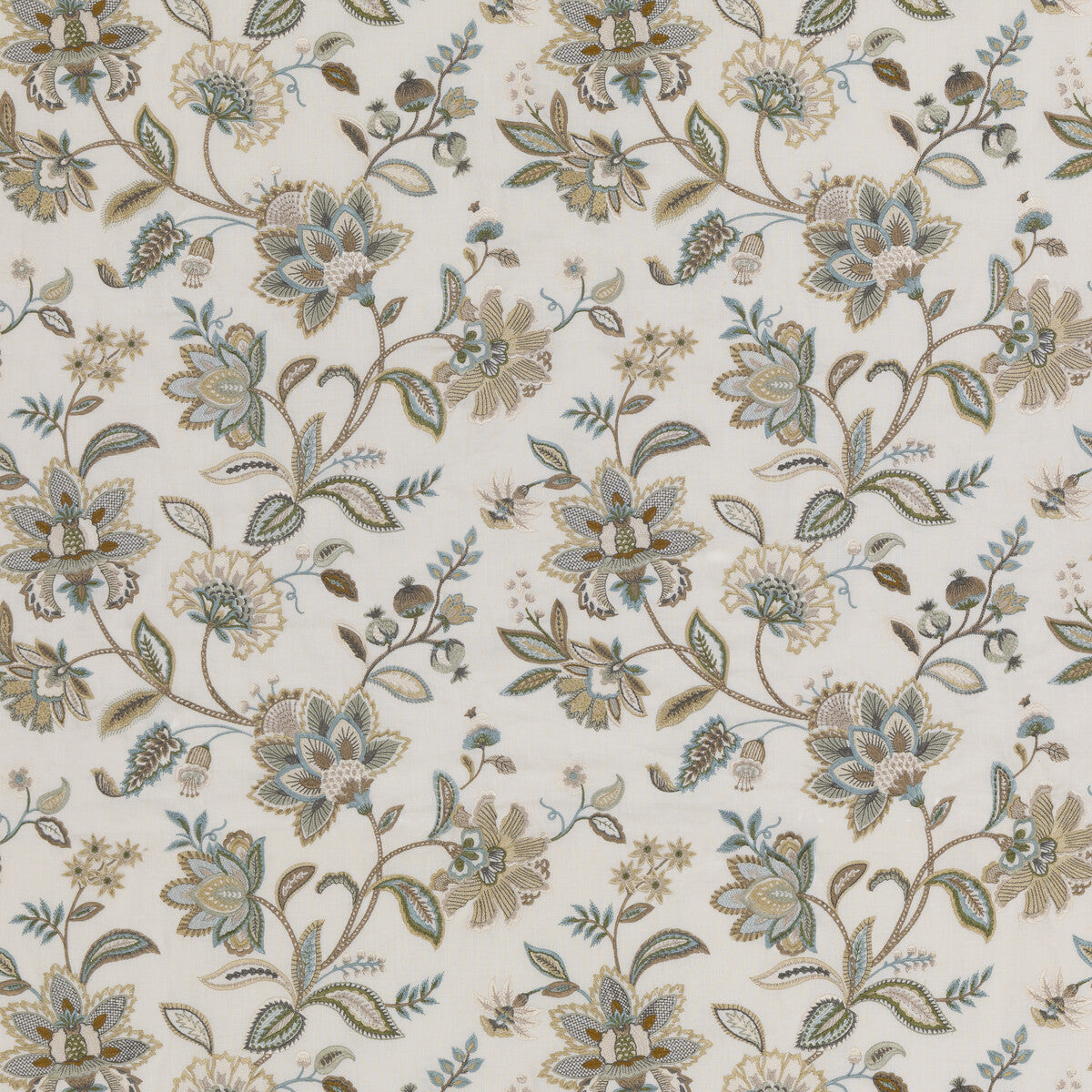 Langley fabric in aqua color - pattern BF11028.2.0 - by G P &amp; J Baker in the Burford collection