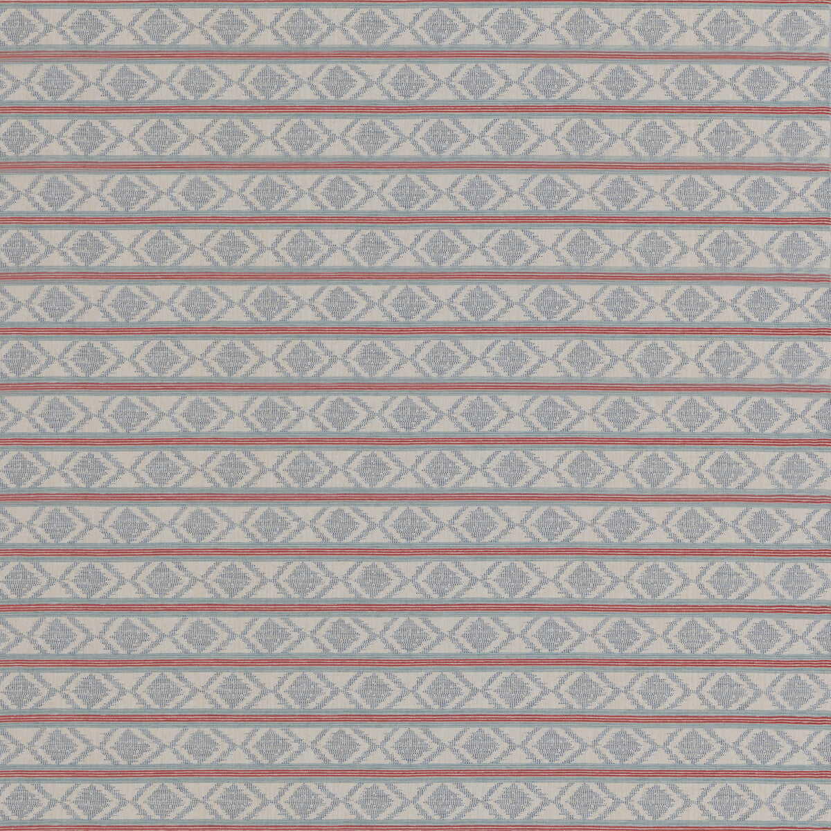 Burford Stripe fabric in red/blue color - pattern BF11034.1.0 - by G P &amp; J Baker in the Burford Weaves collection