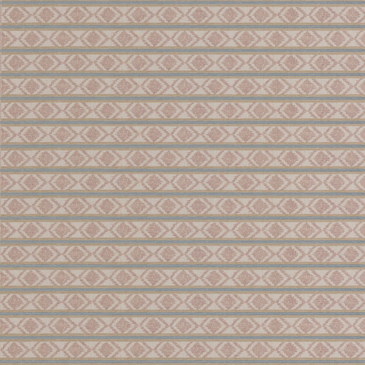 Burford Stripe fabric in coral/aqua color - pattern BF11034.3.0 - by G P &amp; J Baker in the Burford Weaves collection