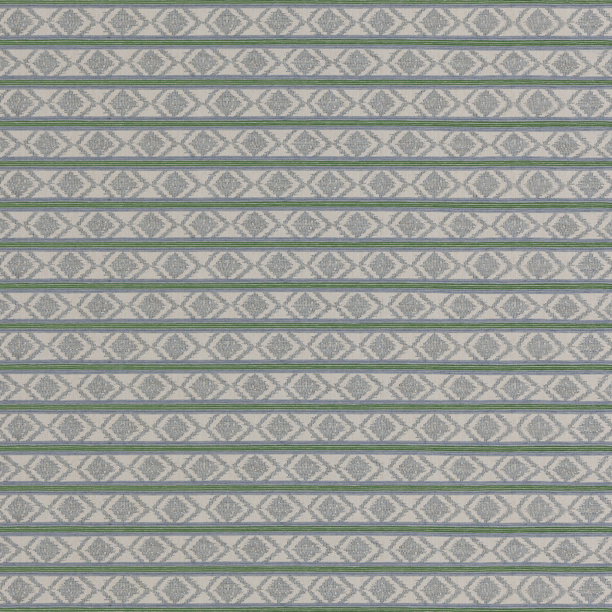 Burford Stripe fabric in blue/green color - pattern BF11034.7.0 - by G P &amp; J Baker in the Burford Weaves collection