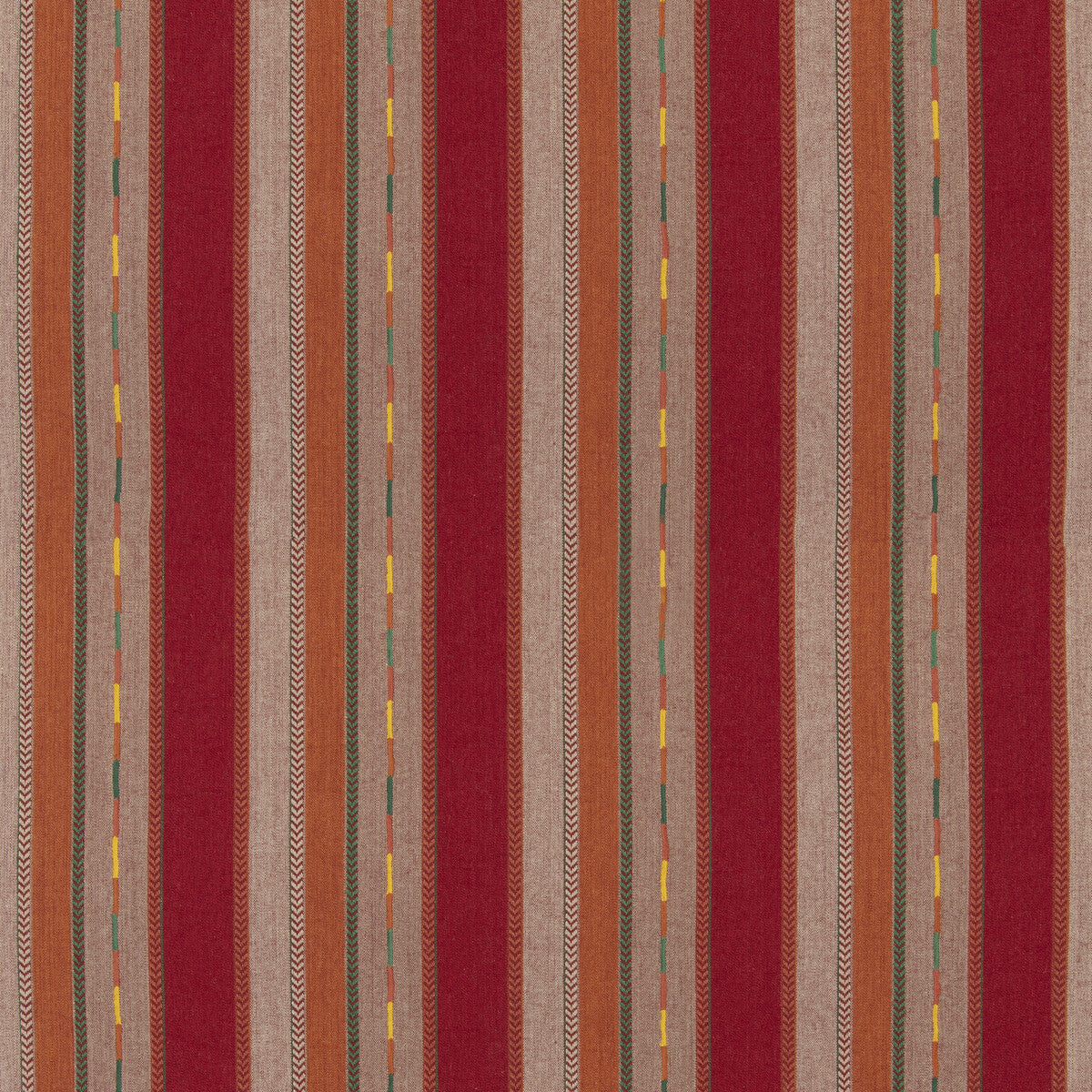 Bunty fabric in red color - pattern BF11062.1.0 - by G P &amp; J Baker in the X Kit Kemp Stripes collection