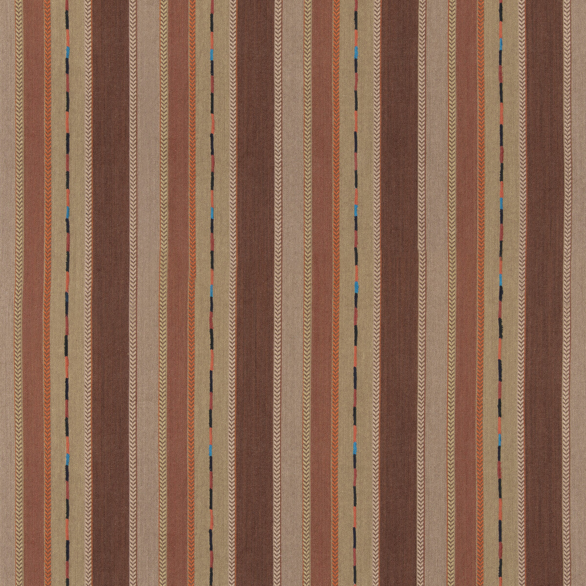 Bunty fabric in brown color - pattern BF11062.5.0 - by G P &amp; J Baker in the X Kit Kemp Stripes collection