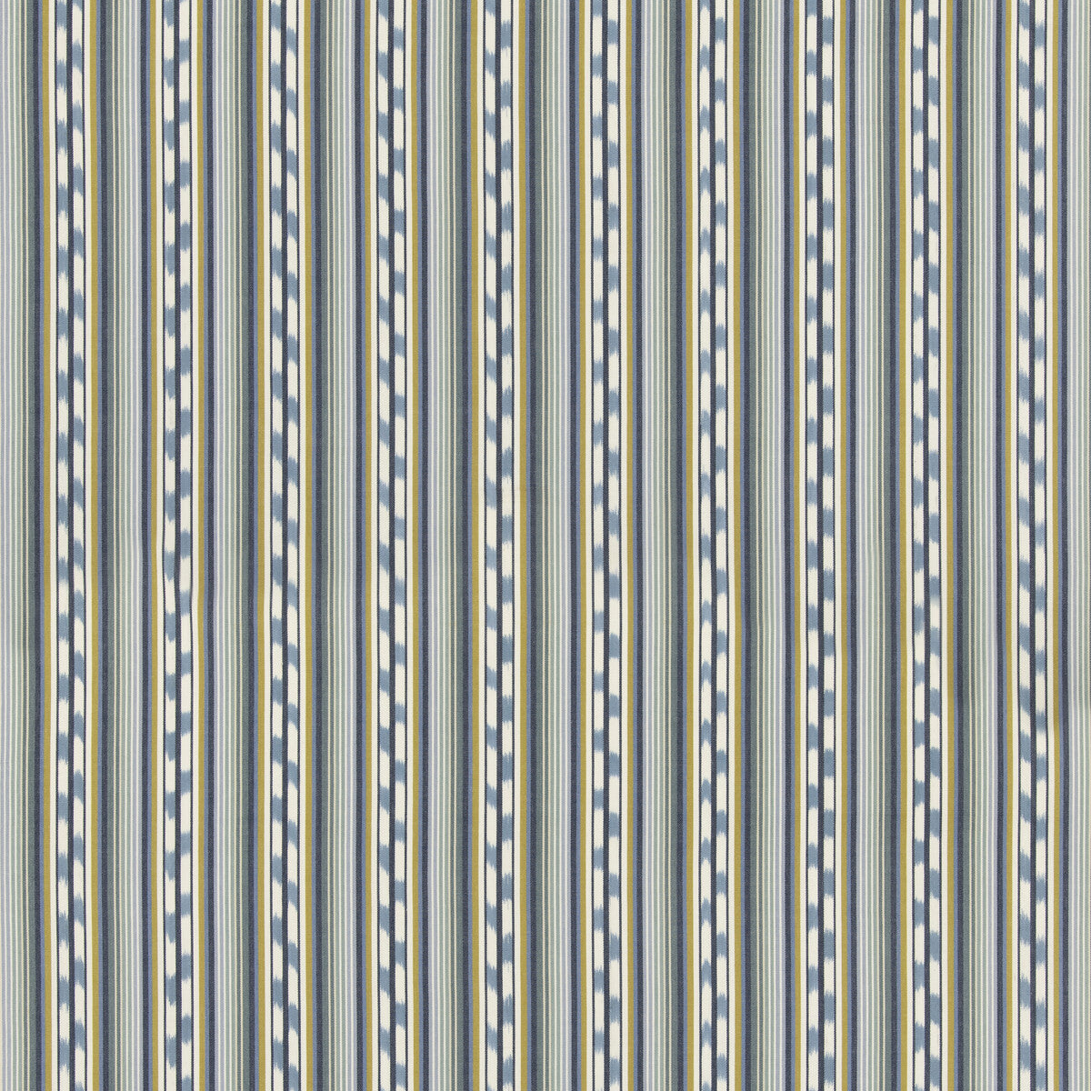 Halki Stripe fabric in teal ochre color - pattern number BF11081.1.0 - by G P &amp; J Baker in the Eldon collection
