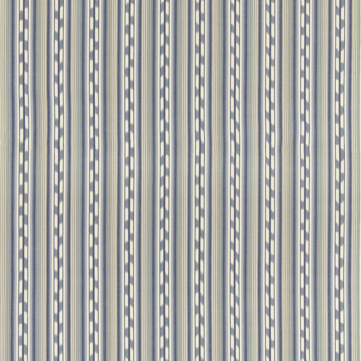 Halki Stripe fabric in blue color - pattern number BF11081.2.0 - by G P &amp; J Baker in the Eldon collection