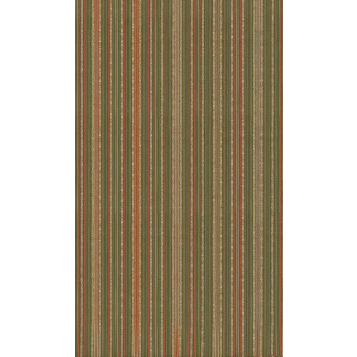 Symington Stripe fabric in green/coral color - pattern number BF11116.6.0 - by G P &amp; J Baker in the Symington Stripes collection