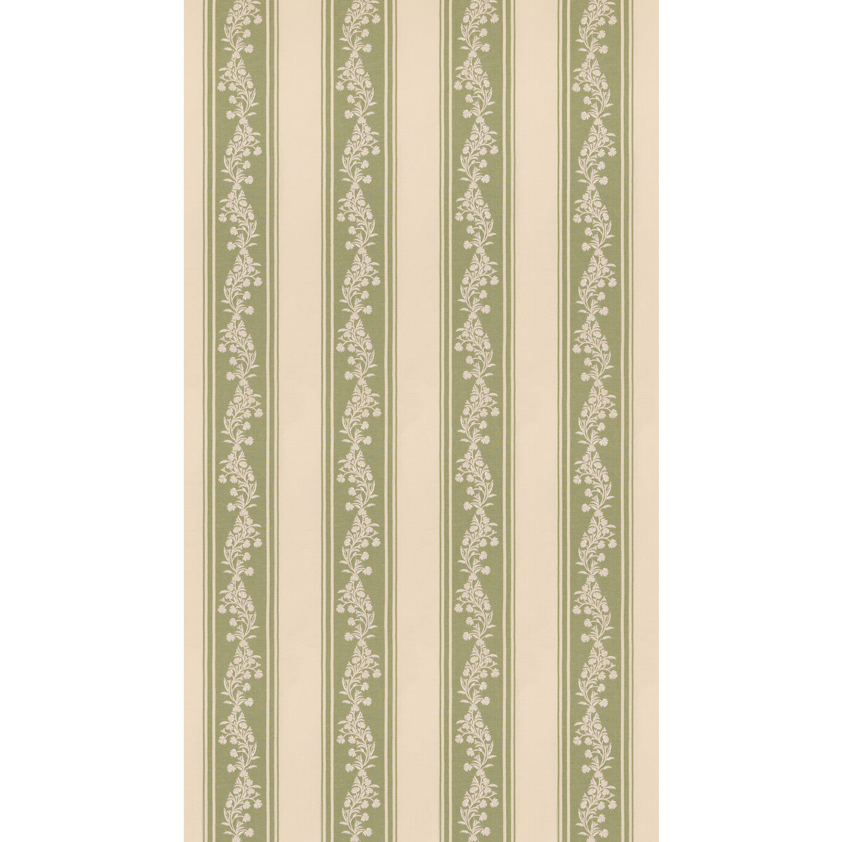 Aldbury Stripe fabric in green color - pattern number BF11121.735.0 - by G P &amp; J Baker in the Canton collection