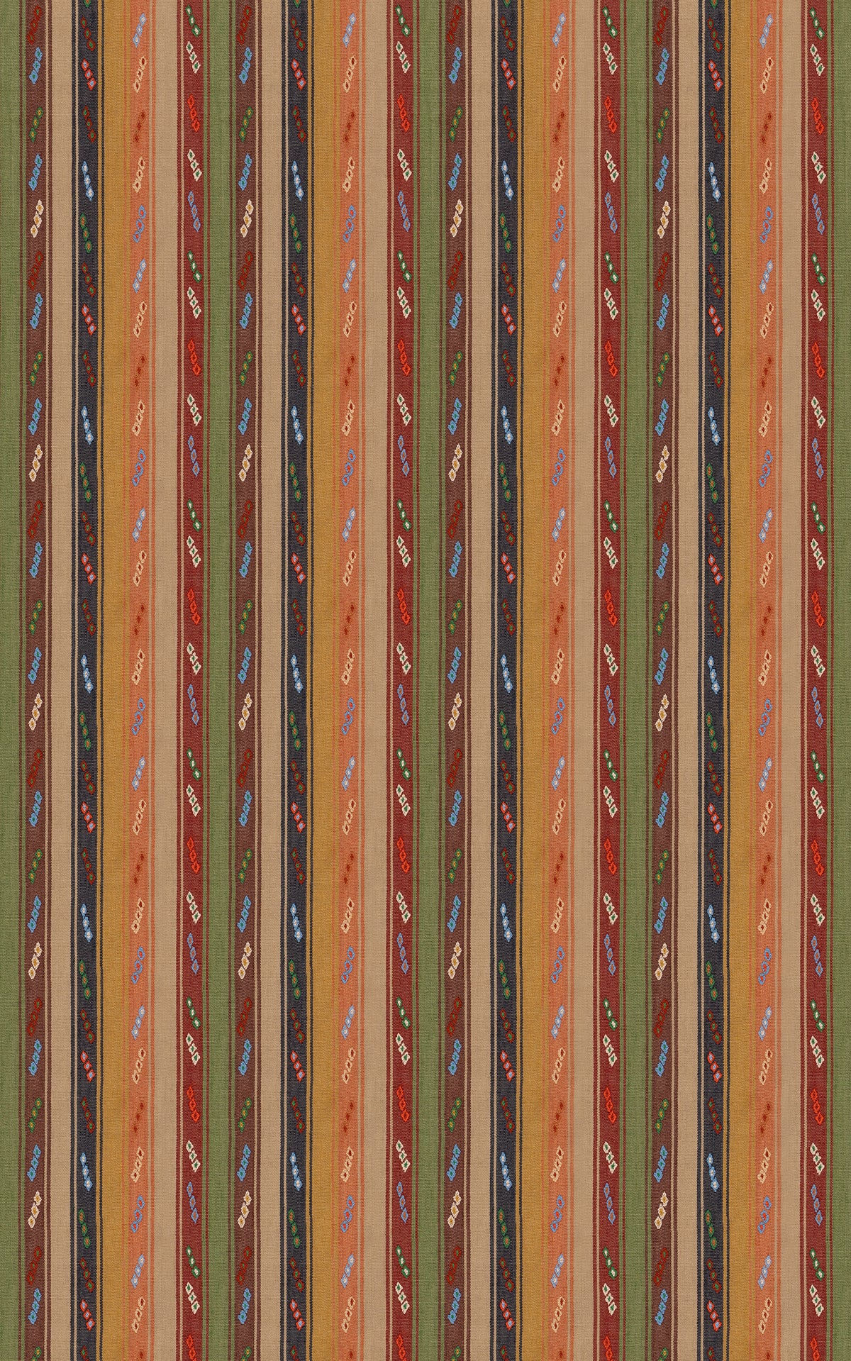 Tip Toe fabric in Earth/Indigo color - pattern number BF11128.4.0 - by G P &amp; J Baker in the Kit Kemp Stripes II collection