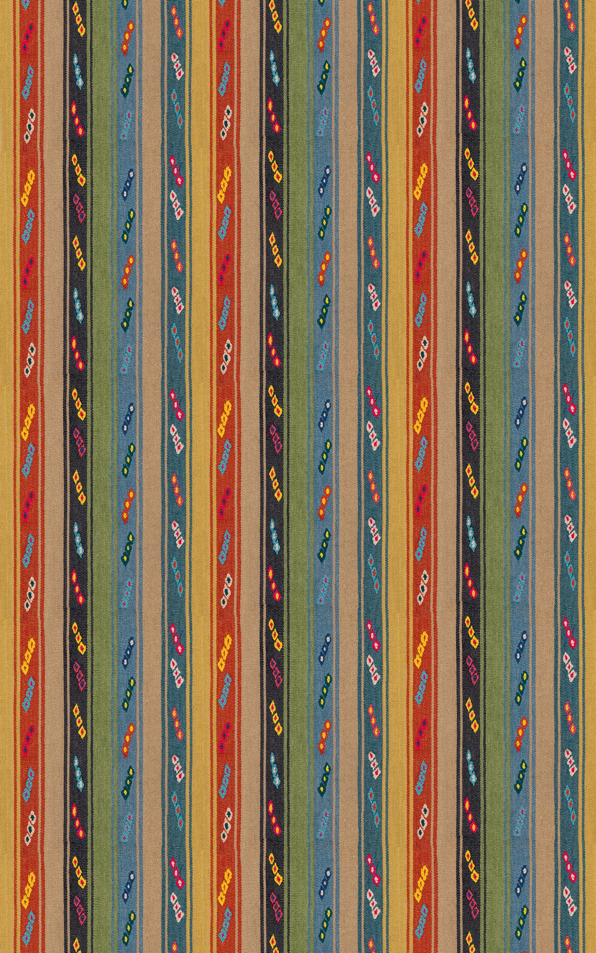 Tip Toe fabric in Teal/Spice color - pattern number BF11128.5.0 - by G P &amp; J Baker in the Kit Kemp Stripes II collection