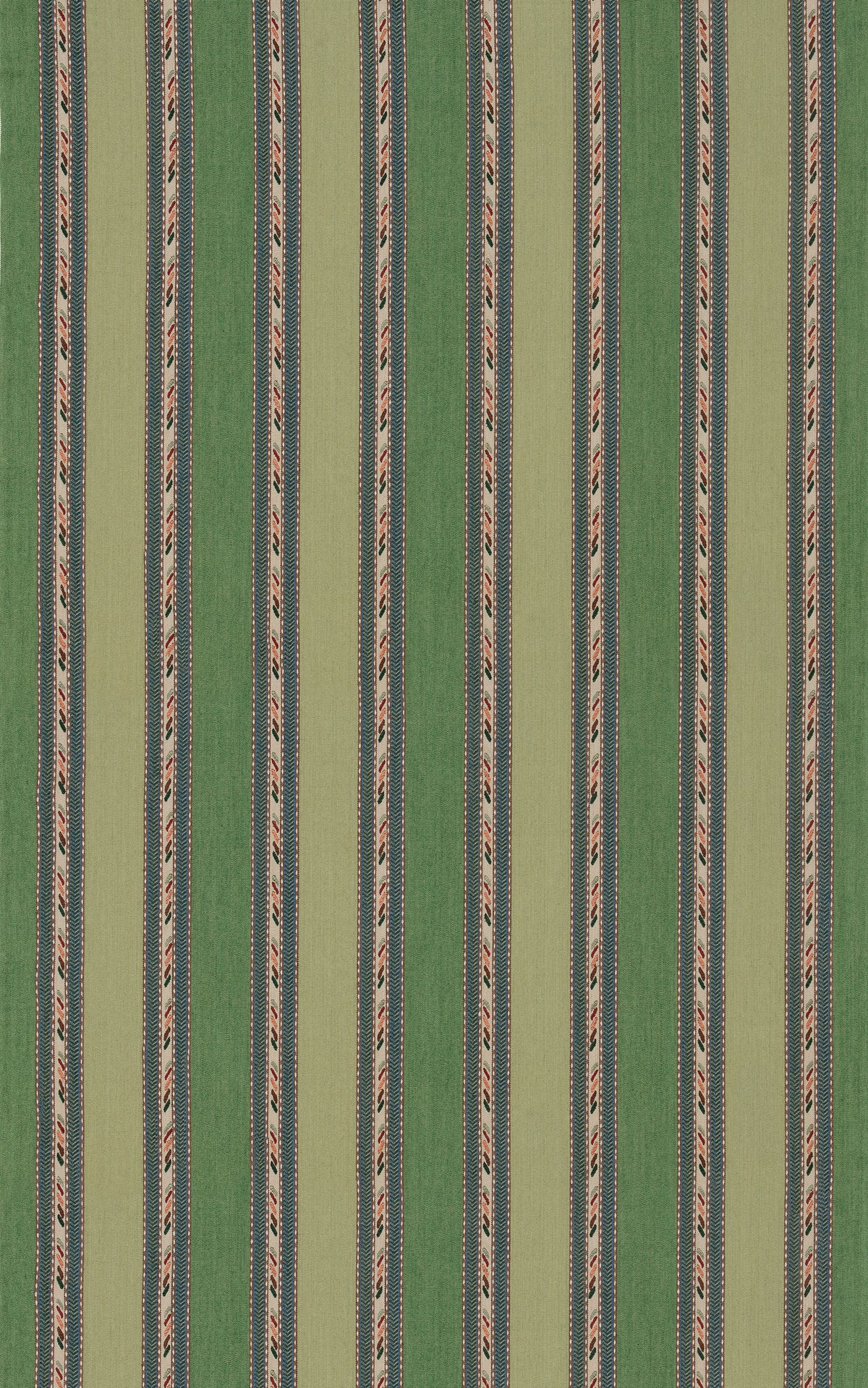Zephyr fabric in Green color - pattern number BF11131.5.0 - by G P &amp; J Baker in the Kit Kemp Stripes II collection