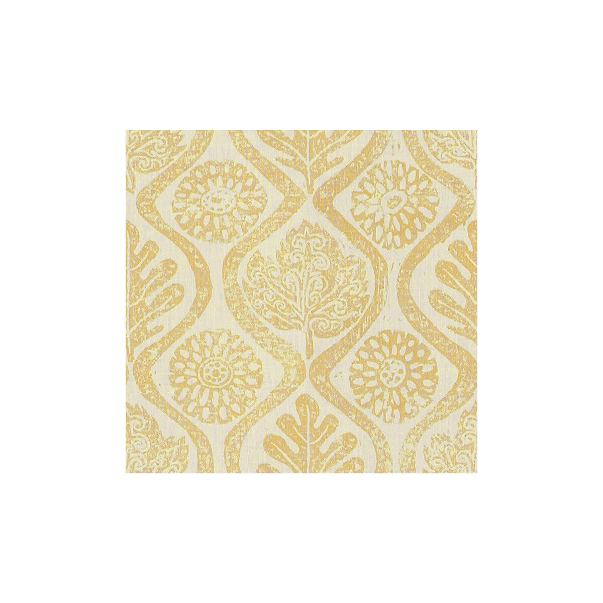 Oakleaves fabric in yellow color - pattern BFC-3514.14.0 - by Lee Jofa in the Blithfield collection