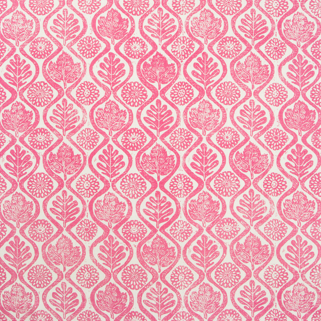 Oakleaves fabric in fuschia color - pattern BFC-3514.7.0 - by Lee Jofa in the Blithfield collection