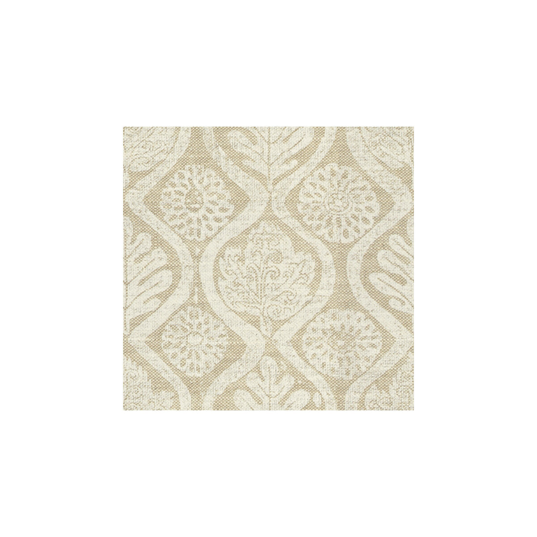 Oakleaves fabric in white/oat color - pattern BFC-3515.1.0 - by Lee Jofa in the Blithfield collection