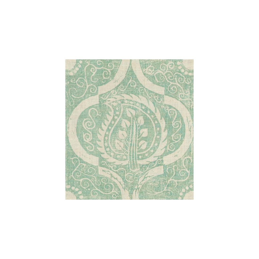 Persian Leaf fabric in aqua color - pattern BFC-3516.13.0 - by Lee Jofa in the Blithfield collection