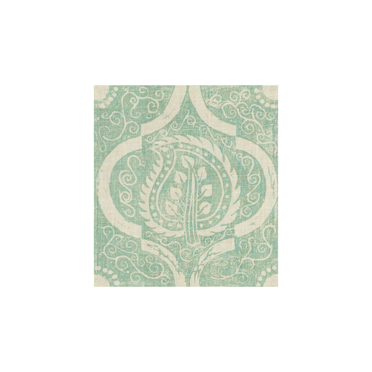 Persian Leaf fabric in aqua color - pattern BFC-3516.13.0 - by Lee Jofa in the Blithfield collection