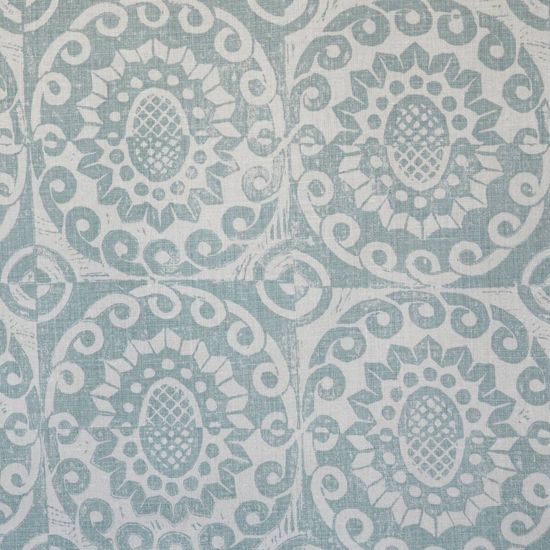 Pineapple On Oatmeal fabric in aqua color - pattern BFC-3628.3.0 - by Lee Jofa in the Blithfield collection