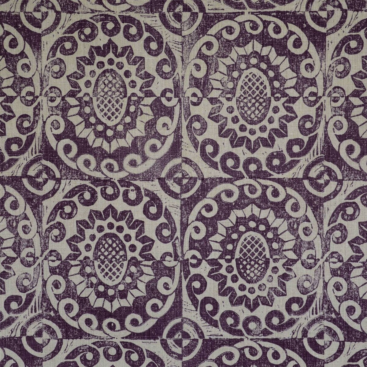 Pineapple On Rustic fabric in aubergine color - pattern BFC-3629.10.0 - by Lee Jofa in the Blithfield collection