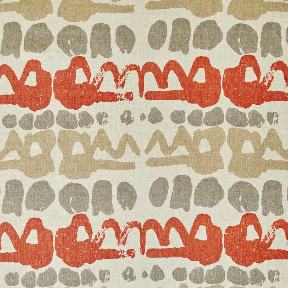 Altamira fabric in red/grey color - pattern BFC-3649.1121.0 - by Lee Jofa in the Blithfield collection