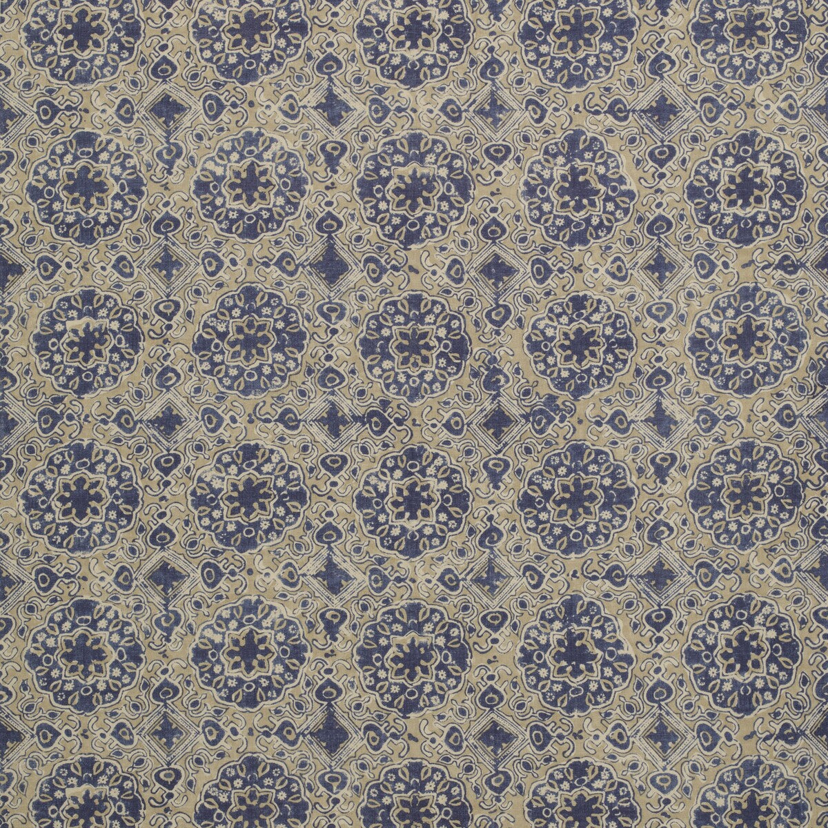 Ashcombe fabric in sand/blue color - pattern BFC-3652.165.0 - by Lee Jofa in the Blithfield collection