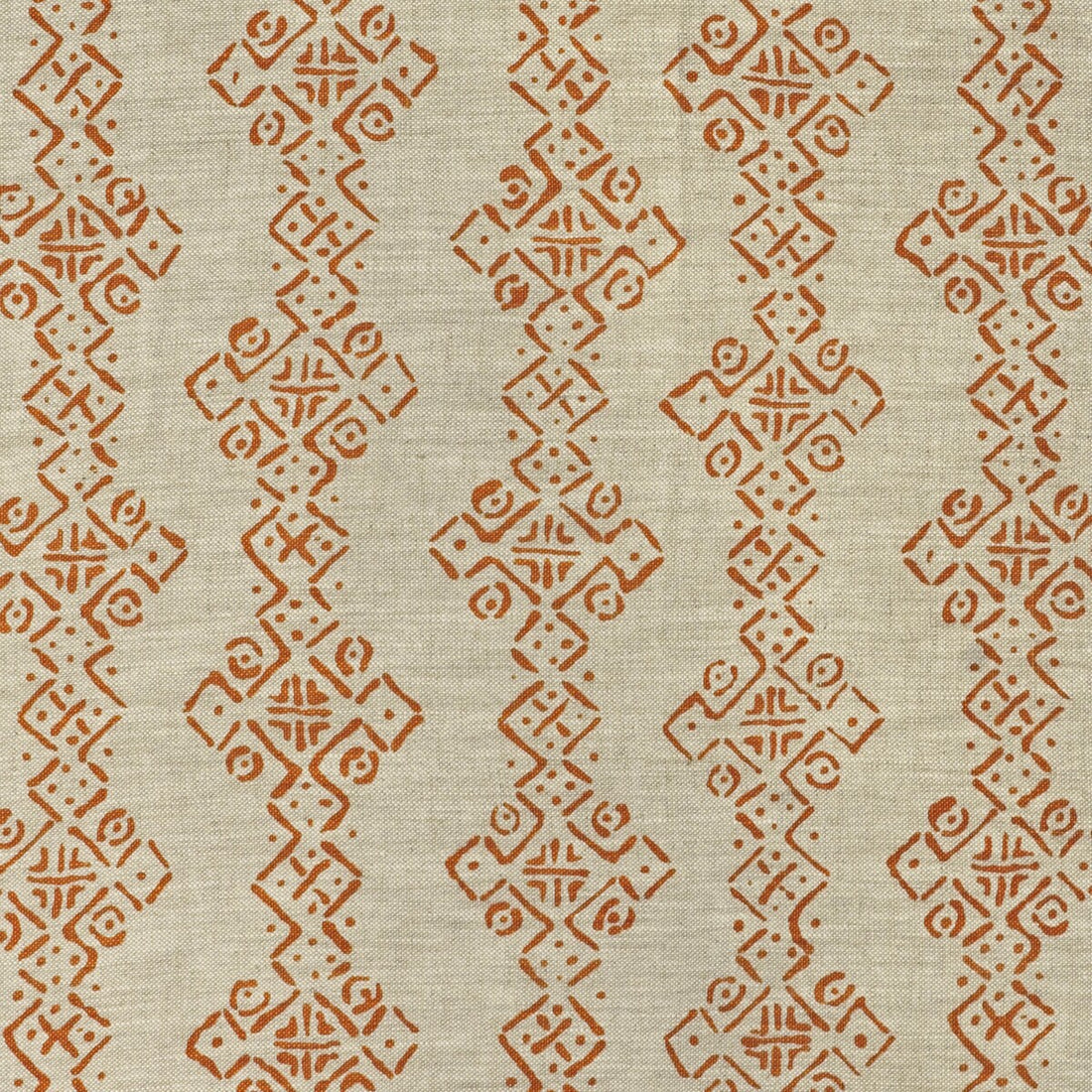 Mali fabric in tangerine color - pattern BFC-3674.12.0 - by Lee Jofa in the Blithfield collection