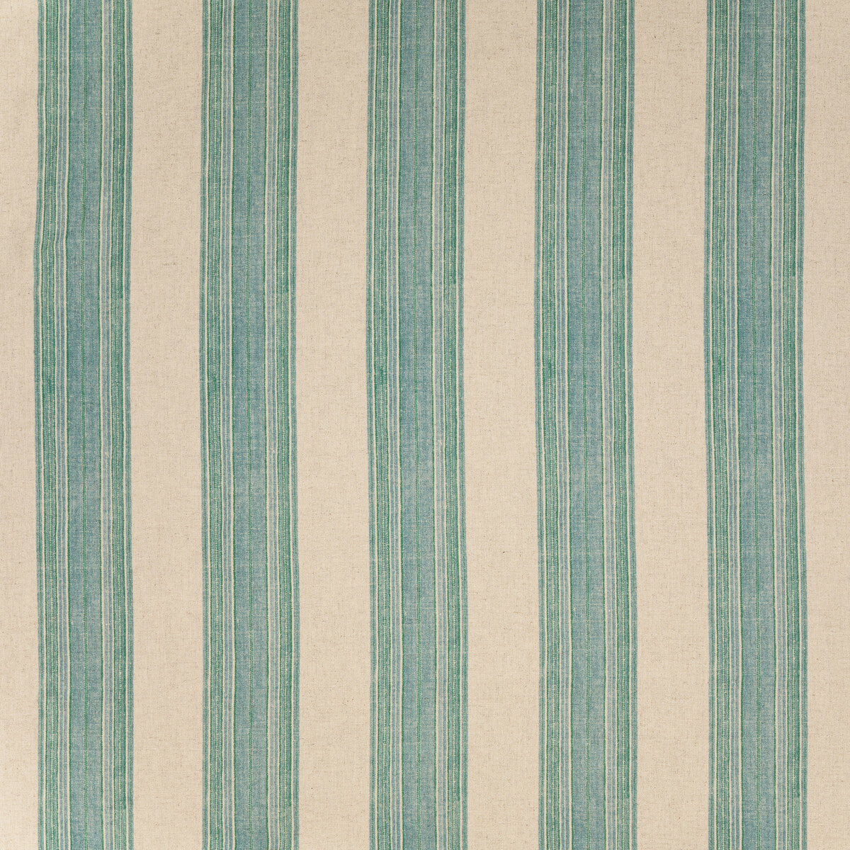 Mifflin Stripe fabric in aquamarine color - pattern BFC-3709.13.0 - by Lee Jofa in the Blithfield Eden collection