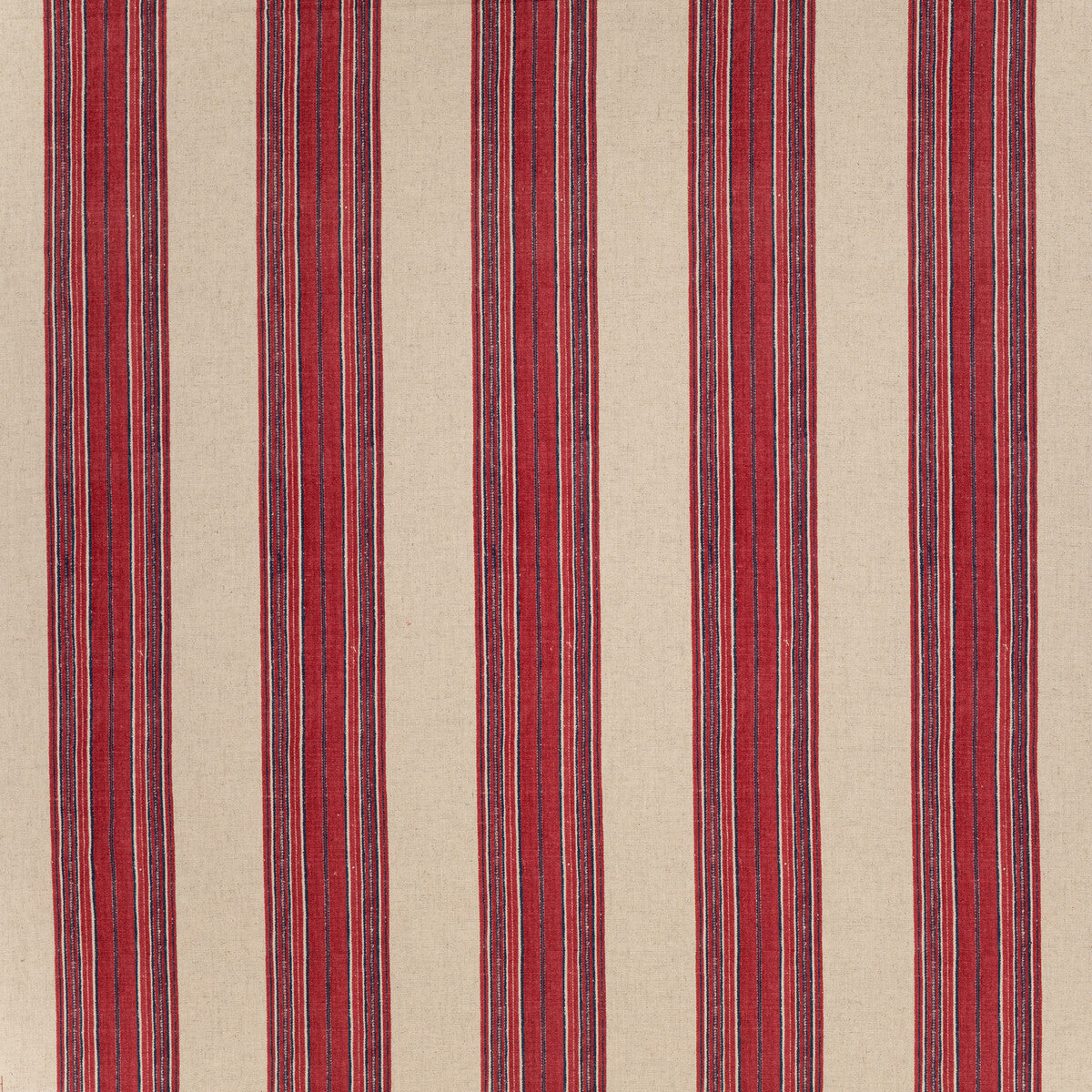 Mifflin Stripe fabric in red color - pattern BFC-3709.19.0 - by Lee Jofa in the Blithfield Eden collection
