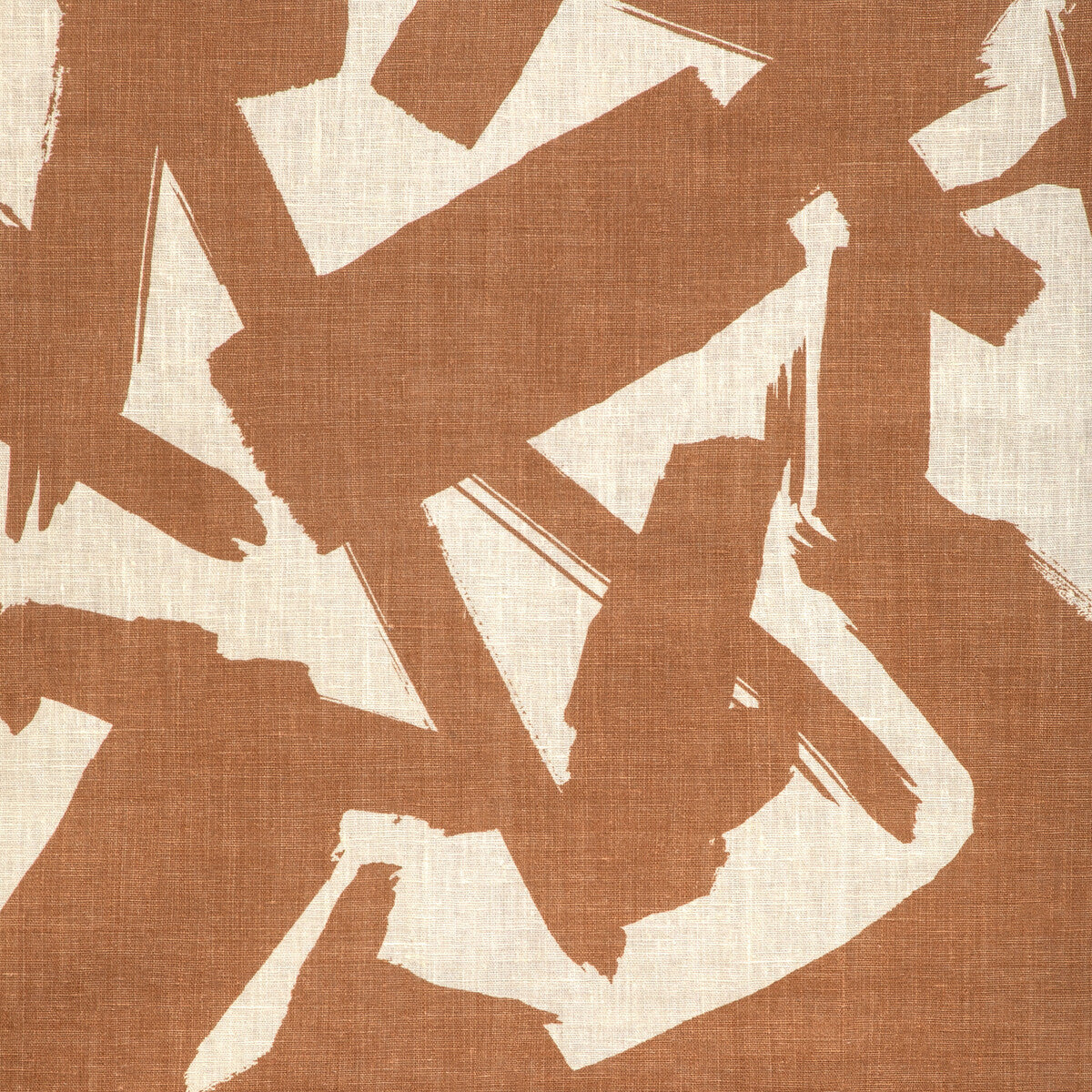 Bold Lines fabric in clay color - pattern number BOLD LINES.24.0 - by Kravet Couture in the Art District collection