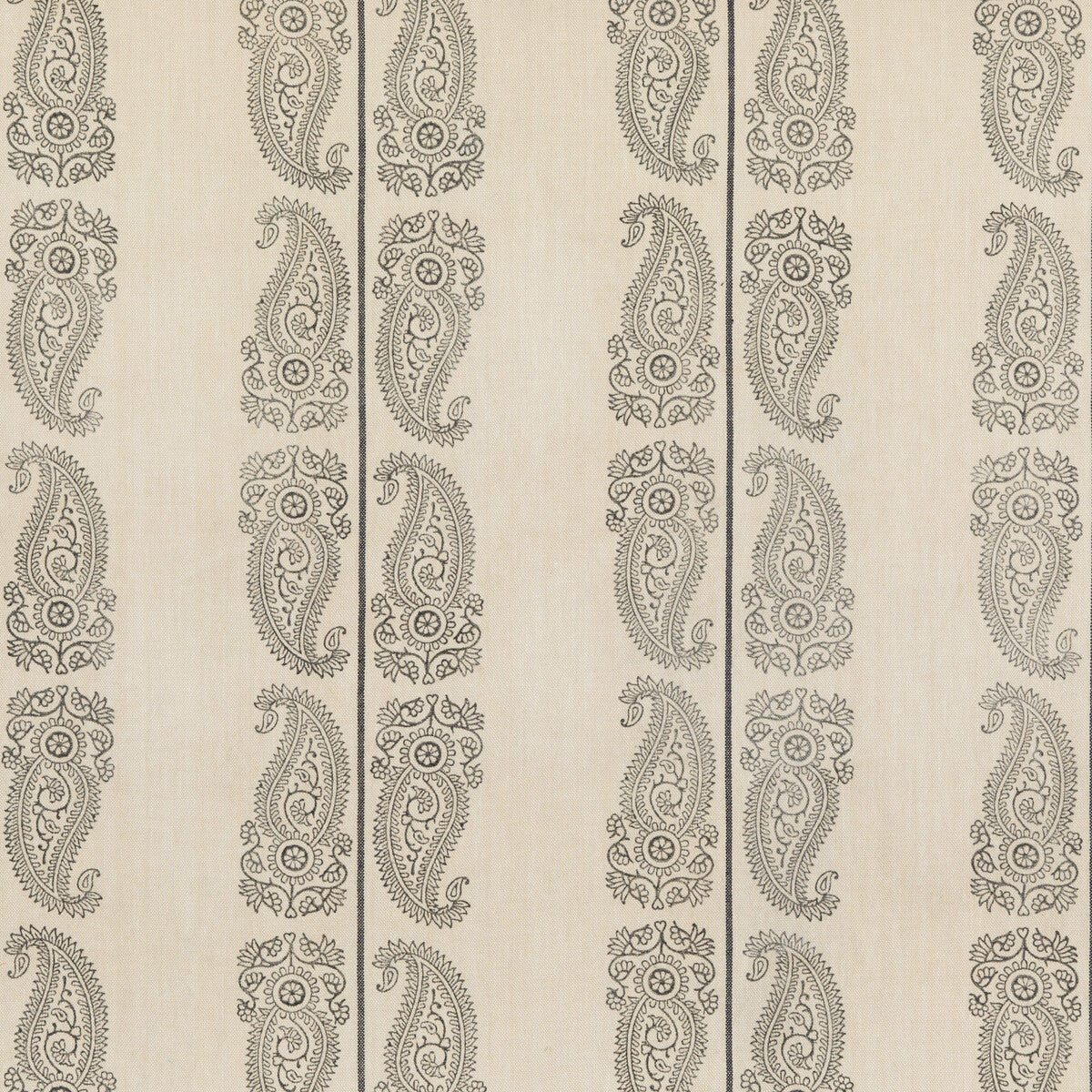 Cromer Paisley fabric in charcoal color - pattern BP10796.4.0 - by G P &amp; J Baker in the Artisan II collection