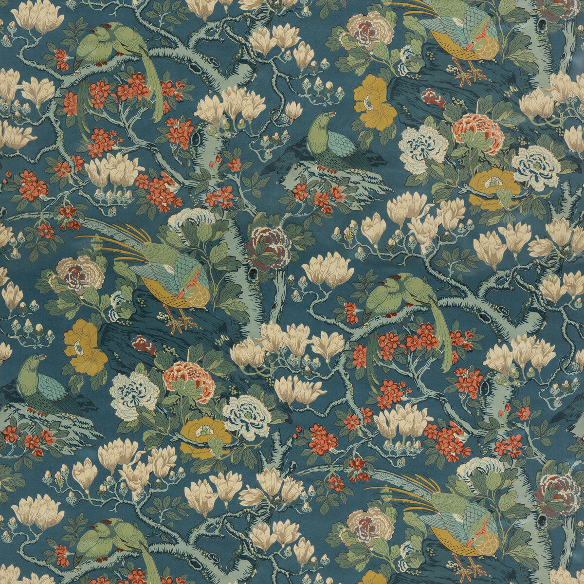 Rockbird Velvet fabric in teal color - pattern BP10815.2.0 - by G P &amp; J Baker in the Signature Velvets collection