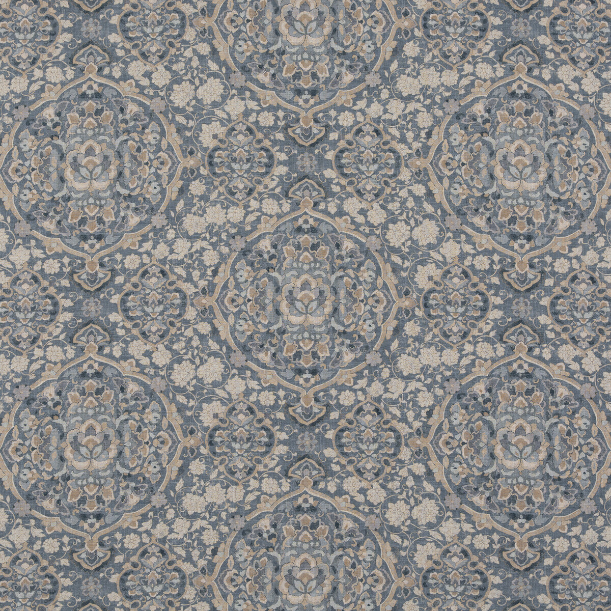 Kiana fabric in blue color - pattern BP10928.1.0 - by G P &amp; J Baker in the Caspian collection