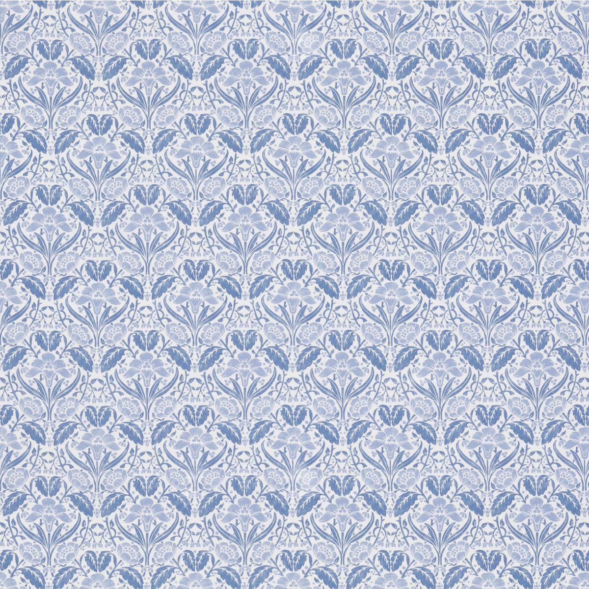 Iris Meadow Cotton fabric in blue color - pattern BP10968.2.0 - by G P &amp; J Baker in the Original Brantwood Fabric collection