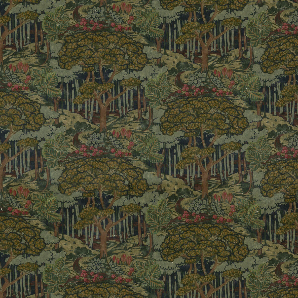 Ruskin Velvet fabric in emerald color - pattern BP10972.1.0 - by G P &amp; J Baker in the Original Brantwood Fabric collection