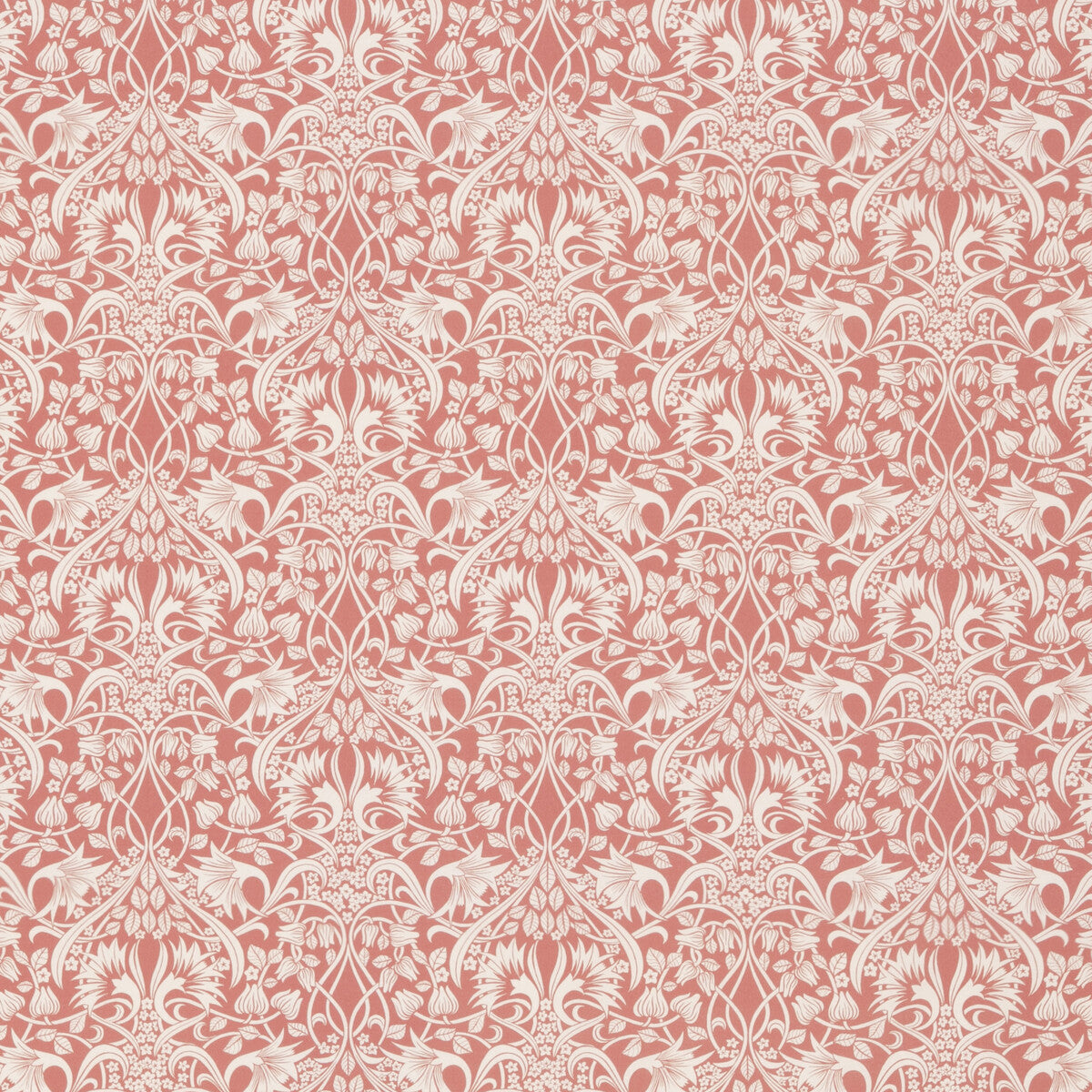 Fritillerie Cotton fabric in coral color - pattern BP10974.1.0 - by G P &amp; J Baker in the Original Brantwood Fabric collection