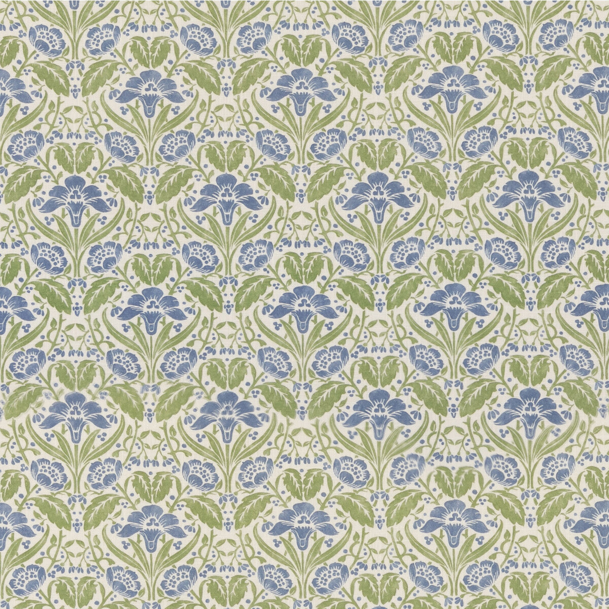Iris Meadow fabric in blue/green color - pattern BP10979.1.0 - by G P &amp; J Baker in the Original Brantwood Fabric collection