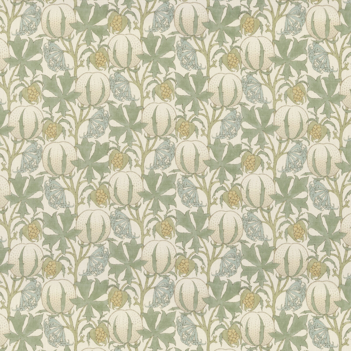 Pumpkins fabric in aqua color - pattern BP10981.2.0 - by G P &amp; J Baker in the Original Brantwood Fabric collection