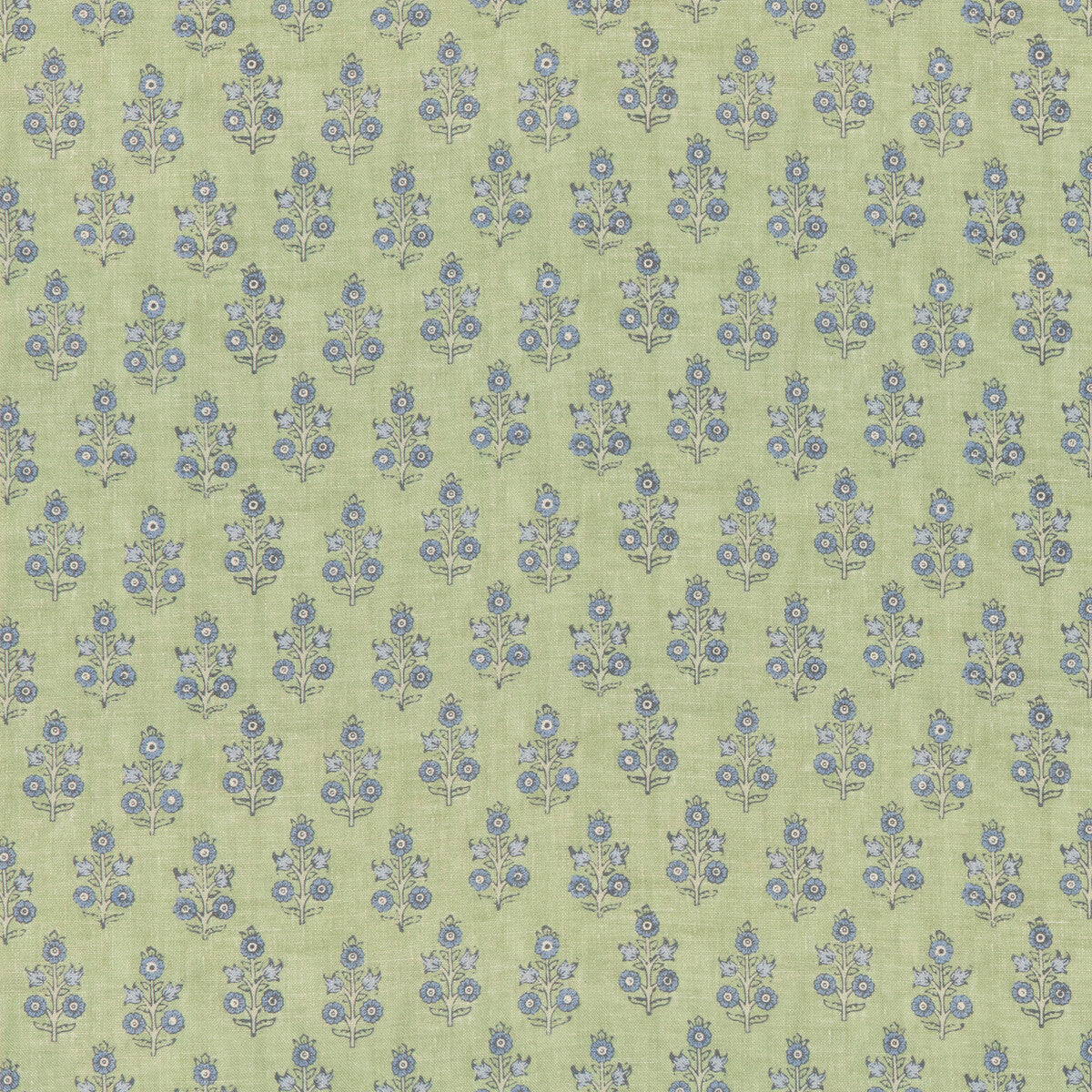 Poppy Sprig fabric in green/blue color - pattern BP11003.2.0 - by G P &amp; J Baker in the House Small Prints collection